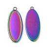 Ion Plating(IP) 304 Stainless Steel Pendant Cabochons Settings STAS-A070-45MC-1