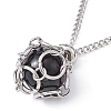 Tarnish Resistant 304 Stainless Steel Macrame Pouch Empty Stone Holder for Pendant Necklaces Making NJEW-JN04416-3