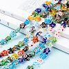 Star Handmade Millefiori Glass Beads Strands LK-R004-33-5