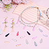 130Pcs 13 Colors Baking Paint Transparent Glass Pendants FIND-SC0023-46B-7