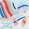 32M 16 Colors Polyester Centipede Braid Lace Trim OCOR-PH0002-23-6