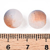 Frosted Baking Paint Crackle Glass Beads with Glitter Powder X-DGLA-T004-01A-4