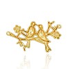 Nickel Free & Lead Free Unfading Golden Plated Alloy Bird Magpie Links connectors PALLOY-J169-81G-NR-2