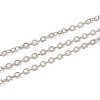 Anti-Tarnish Rhodium Plated 925 Sterling Silver Flat Cable Chains LS-STER-F052-04P-04-1