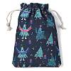 Christmas Theme Cloth Printed Storage Bags ABAG-F010-02B-05-2