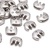 Letter Slider Beads for Watch Band Bracelet Making ALRI-O012-E-NR-2