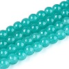 Baking Paint Imitation Jade Glass Round Bead Strands DGLA-Q021-4mm-07-1-1