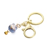 Fortune Cat Porcelain Pendant Keychain KEYC-G064-03G-2