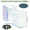 2 Bags 2 Styles Rectangle Laser Transparent Plastic Packaging Bags ABAG-SP0001-46A-2