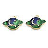 Alloy Enamel Pendants PALLOY-T075-70G-RS-2