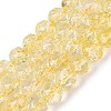 Crackle Transparent Glass Beads Strands GLAA-N063-10mm-09-1