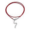 Waxed Cotton Cord Necklace Making MAK-S034-003-3