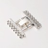 7 Strands Alloy and Brass Fold Over Clasps PALLOY-N0112-03P-1