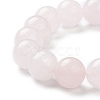 Natural Rose Quartz Beaded Stretch Bracelets BJEW-A117-E-11-6