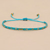 Bohemian Braided Adjustable Glass Seed Beaded Bracelets EX8332-3-1