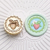 Golden Tone Round Wax Seal Brass Stamp Heads AJEW-Z034-01G-01-1