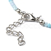 Bling Glass Beaded Necklace for Women NJEW-PH01492-01-2