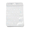 Rectangle Glitter Holographic Plastic Yin-yang Zip Top Gift Bags OPP-E004-01B-A02-2