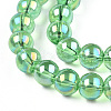 Electroplate Transparent Glass Beads Strands GLAA-T032-T8mm-AB17-3
