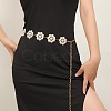 Alloy Crystal Rhinestone with Imitation Pearl Flower Link Chain Belly Belts for Women FS-WGCF5A6-01-2