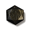Natural Golden Sheen Obsidian Pendants G-D471-04-1