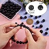 120Pcs 4 Style Synthetic Black Stone Beads Strands G-SZ0001-24-2