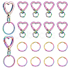10Pcs Heart Alloy Swivel Clasps FIND-PH0009-04-1