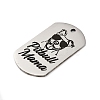 Anti-Tarnish 201 Stainless Steel Pendants STAS-R002-02P-09-2