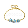 Brass European Bracelets BJEW-C080-03G-07-1