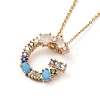 Letter Brass Initial Pendants Necklaces NJEW-JN02584-03-2
