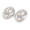 Brass Oval Links Connector Charms KK-H292-47P-01-2