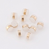 Brass Rubber Ear Nuts X-KK-T025-41G-1