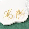 Bowknot Brass Leverback Earrings EJEW-A150-04A-G-2