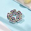 Alloy Rhinestone Slide Charms RSB357-1-4