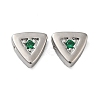 Real Platinum Plated Brass Micro Pave Cubic Zirconia Bead KK-H455-08P-03-1