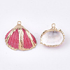 Spray Paint & Electroplate Sea Shell Pendants SSHEL-S262-09E-2