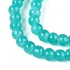 Baking Paint Imitation Jade Glass Round Bead Strands DGLA-Q021-4mm-07-1-3