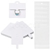 50Pcs Rectangle Foldable Paper Jewelry Display Cards for Rings CDIS-FS0001-31A-1