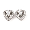 Brass Micro Pave Clear Cubic Zirconia Beads KK-S389-23P-1