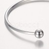 Brass Torque Bangle Cuff Bangle Making BJEW-P062-03-3