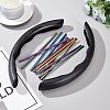 2Pcs Fibre Car Steering Wheel Cover and 12Pcs PVC Air Conditioner Strip Decoration Cover AJEW-FH0002-40-2