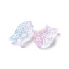 Transparent Spray Painted Glass Beads GLAA-I050-10H-2