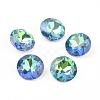 Pointed Back & Back Plated Glass Rhinestone Cabochons X-RGLA-J012-10mm-001SP-1