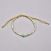Adjustable Natural Agate Braided Bead Bracelets BJEW-F391-A07-2