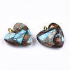 Assembled Bronzite and Imperial Jasper Pendants G-T111-04E-2
