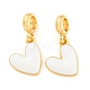 Rack Plating Alloy Enamel Heart European Dangle Charms FIND-B034-20G-06-1