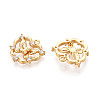 Brass Micro Pave Cubic Zirconia Pendants X1-KK-N263-77B-G-2