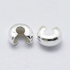 925 Sterling Silver Crimp Beads Cover X-STER-G027-27S-4mm-2