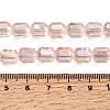 Electroplate Transparent Column Glass Beads Strands EGLA-A043-02-AB06-4
