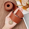 2M Flat Single Face Lychee Pattern Imitation Leather Band LC-WH0010-02B-04-3